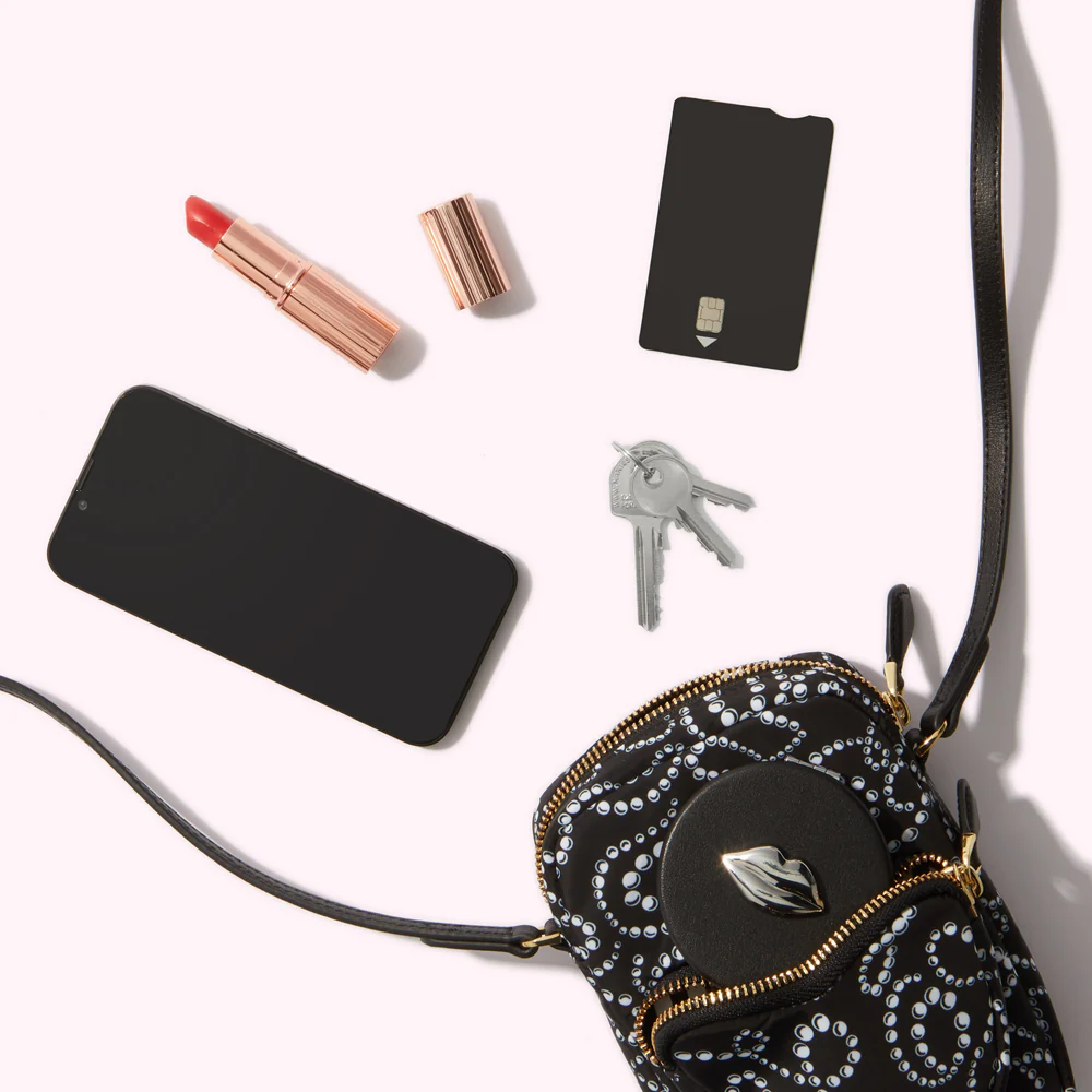 BLACK LULU PEARL DAVIS CROSSBODY BAG - Image 4