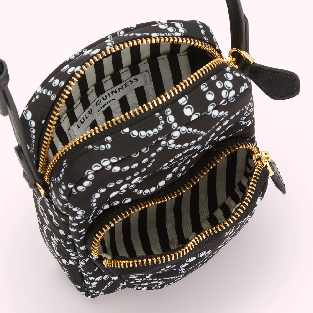BLACK LULU PEARL DAVIS CROSSBODY BAG - Image 5