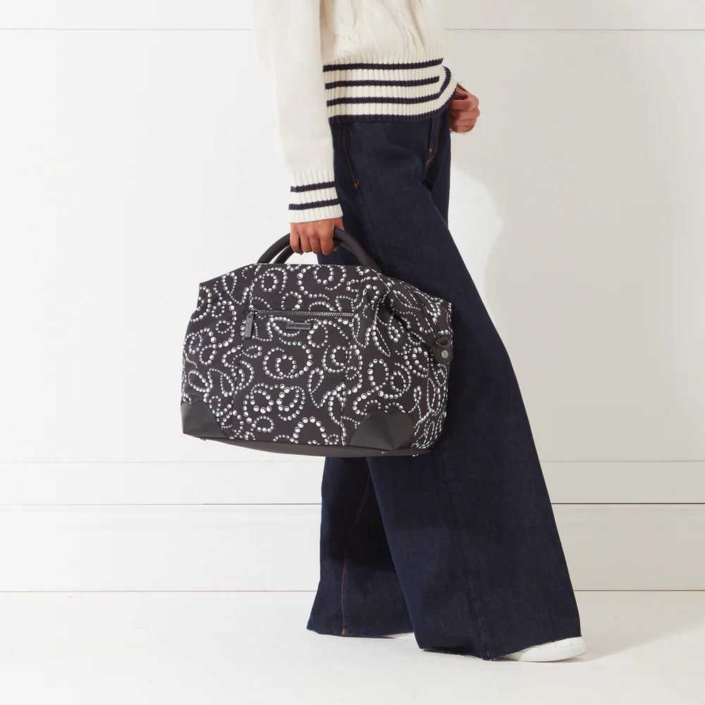 BLACK LULU PEARL PRINT FENELLA HOLDALL - Image 8