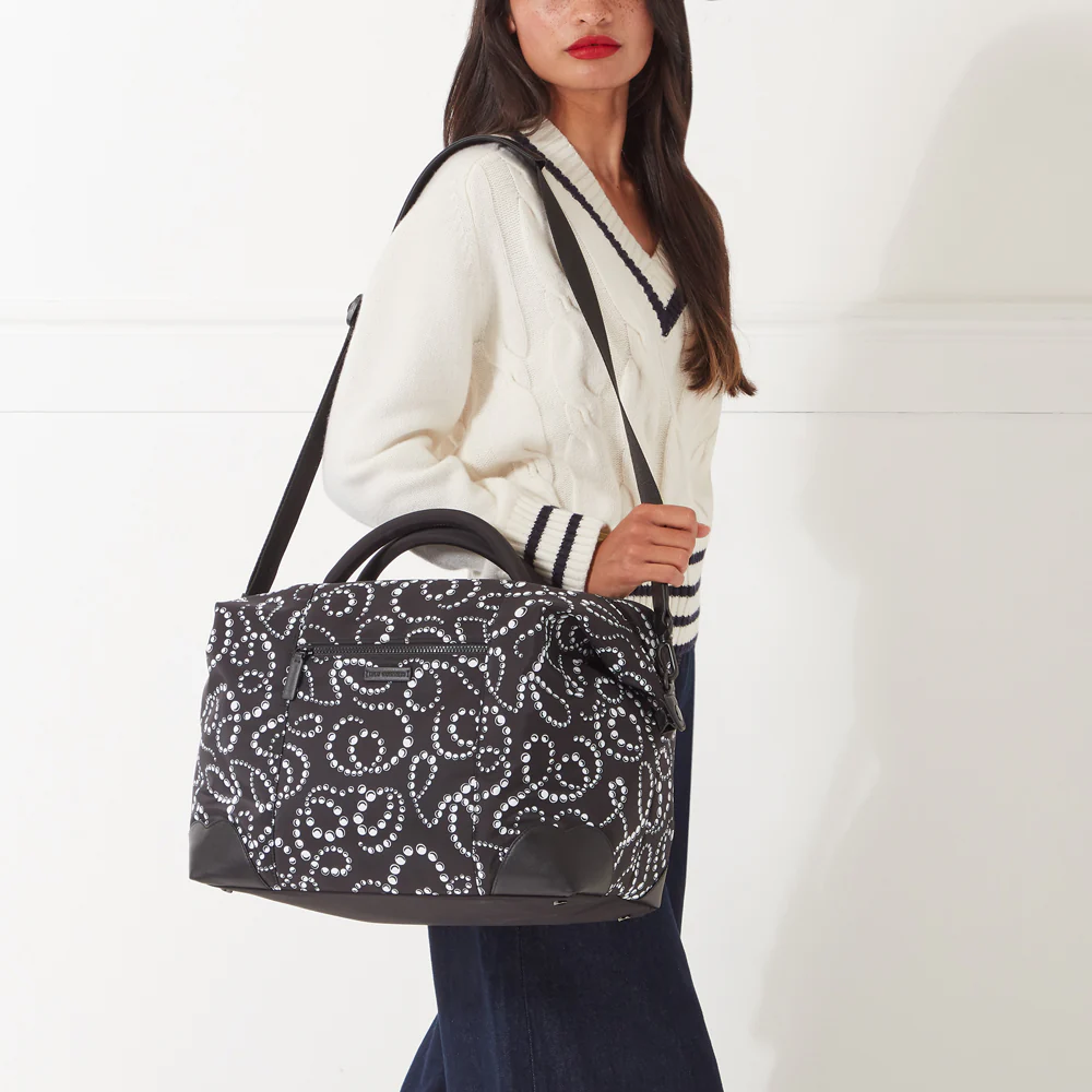 BLACK LULU PEARL PRINT FENELLA HOLDALL - Image 9