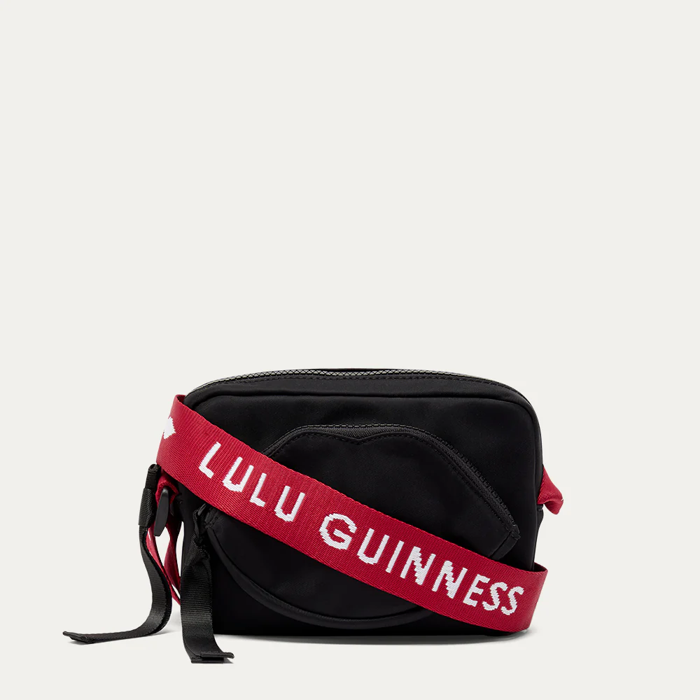 BLACK AND LULU RED PAM CROSSBODY BAG