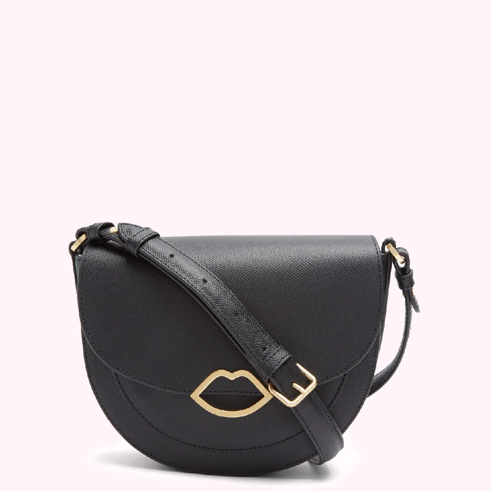 BLACK MEDIUM ESME SADDLE BAG