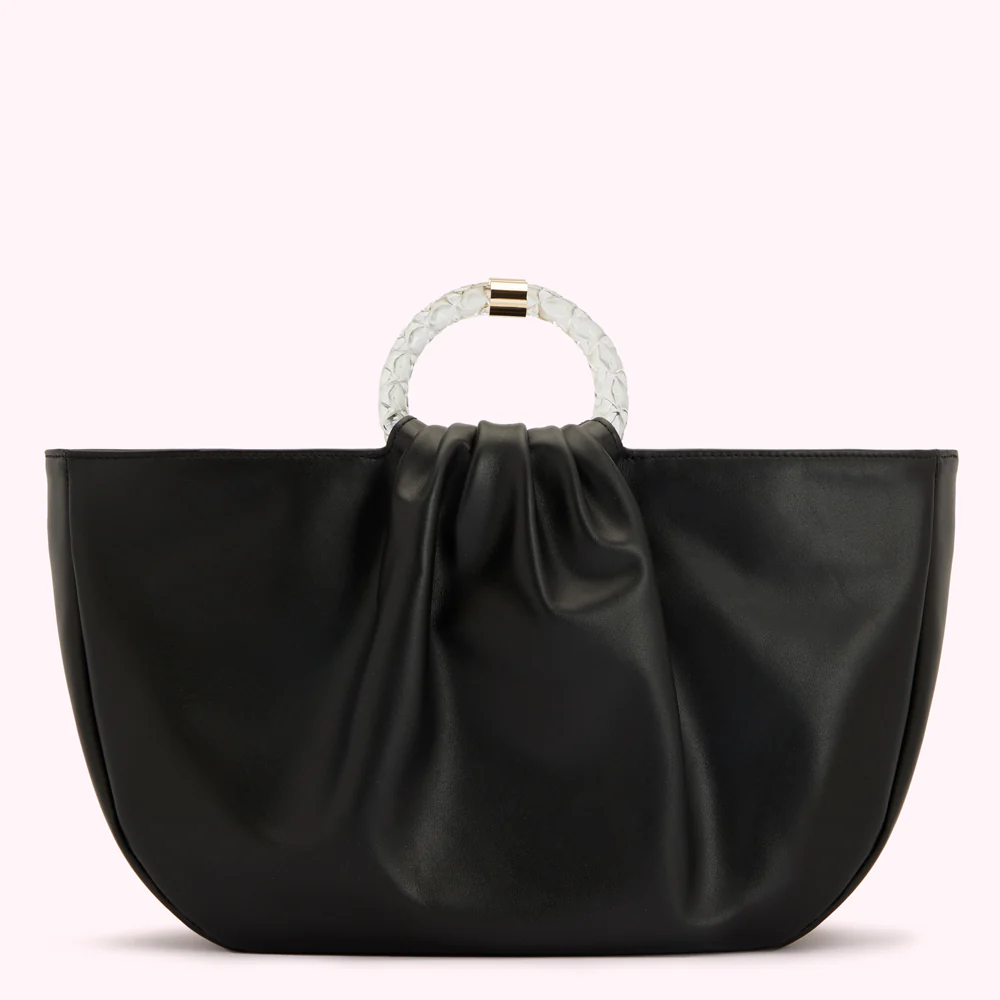 BLACK MEDIUM LEATHER SOLEIL CROSSBODY BAG - Image 2
