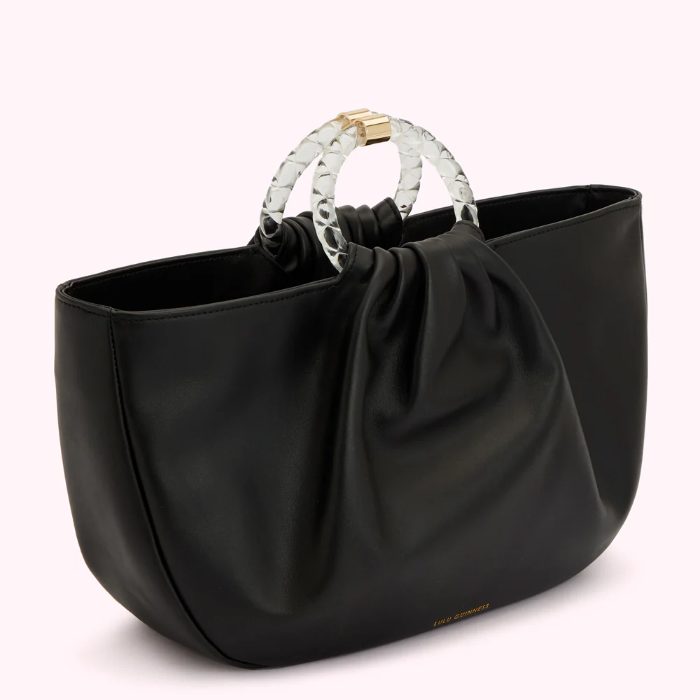 BLACK MEDIUM LEATHER SOLEIL CROSSBODY BAG - Image 3