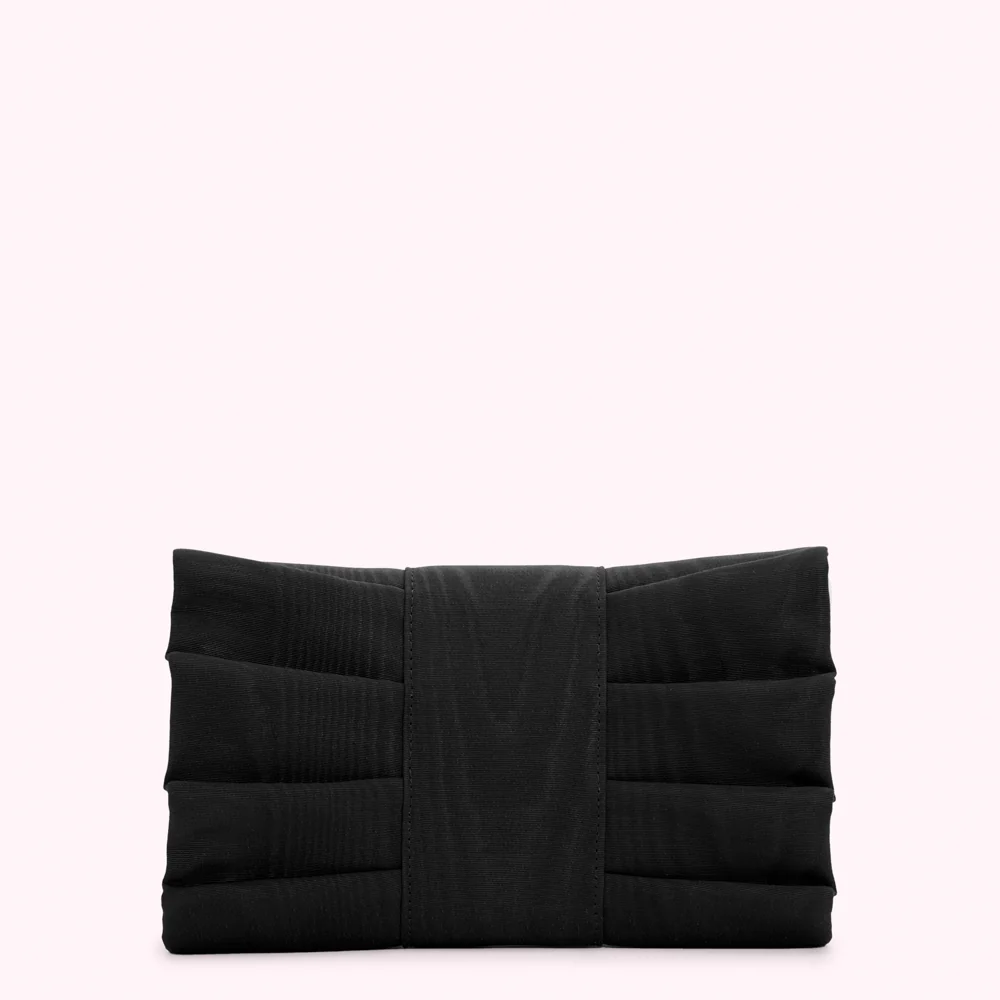BLACK MOIRE BOW CLUTCH - Image 2