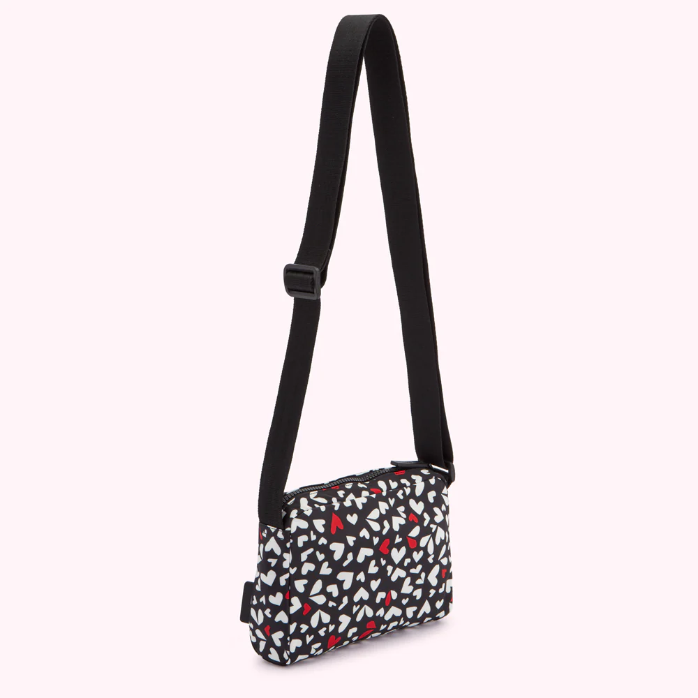 BLACK MULTI CUT OUT HEARTS BESSIE CROSSBODY BAG - Image 2