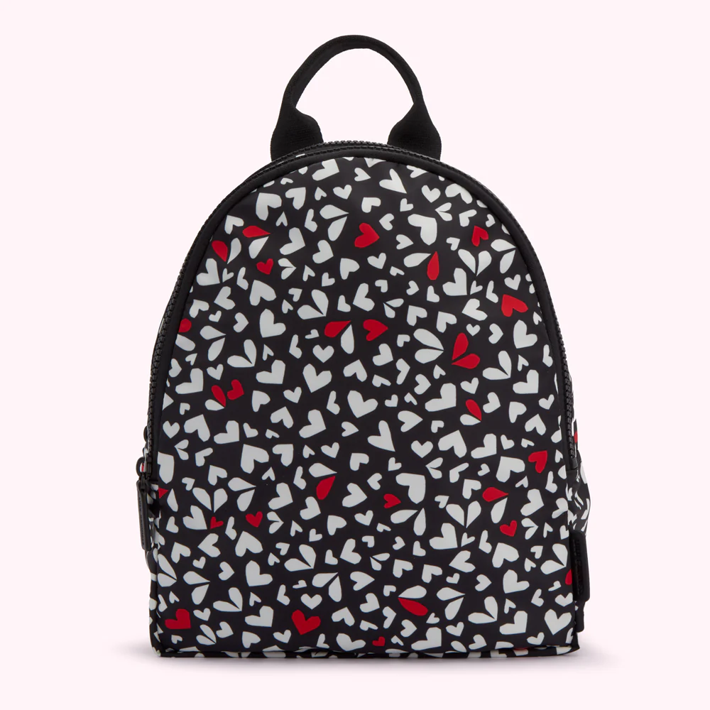 BLACK MULTI CUT OUT HEARTS SADIE BACKPACK