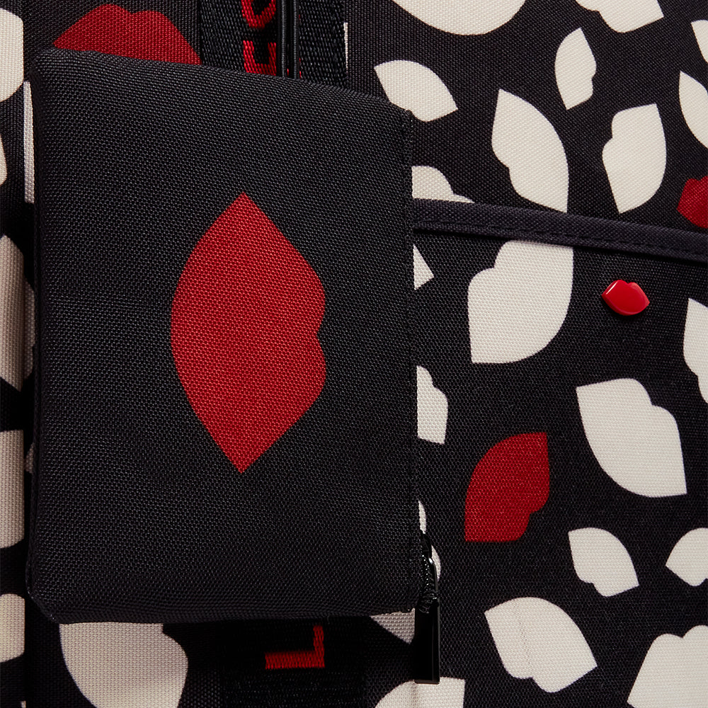 BLACK MULTI FLURRY OF KISSES SHOPPER TOTE BAG - Image 5