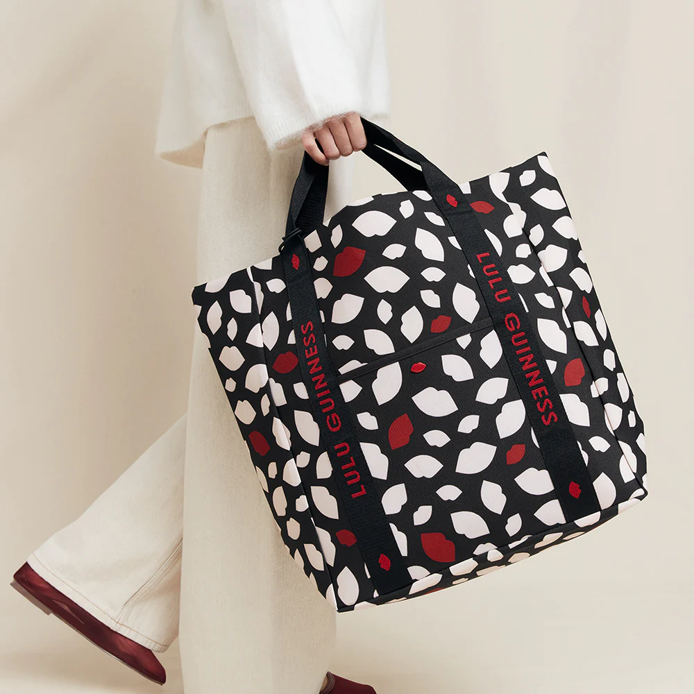 BLACK MULTI FLURRY OF KISSES SHOPPER TOTE BAG - Image 7