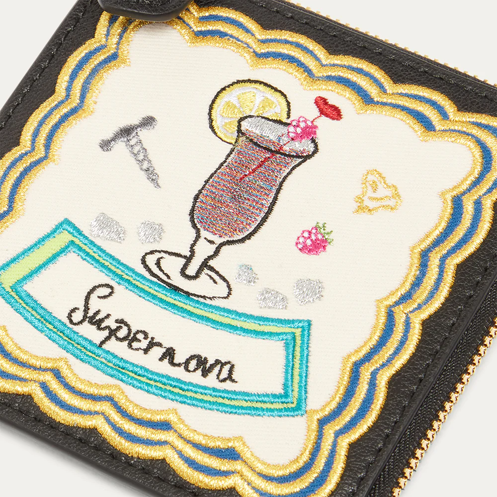 BLACK MULTI SUPERNOVA EMBROIDERED COIN PURSE - Image 4