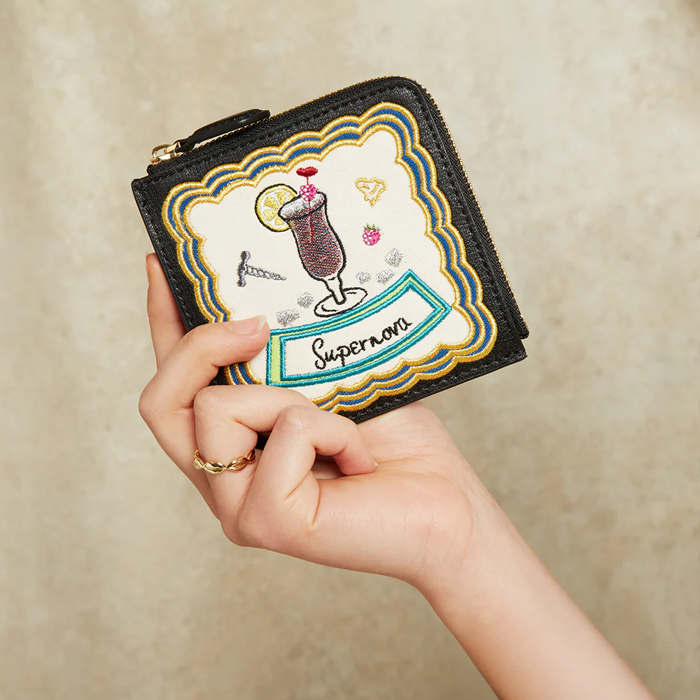 BLACK MULTI SUPERNOVA EMBROIDERED COIN PURSE - Image 5