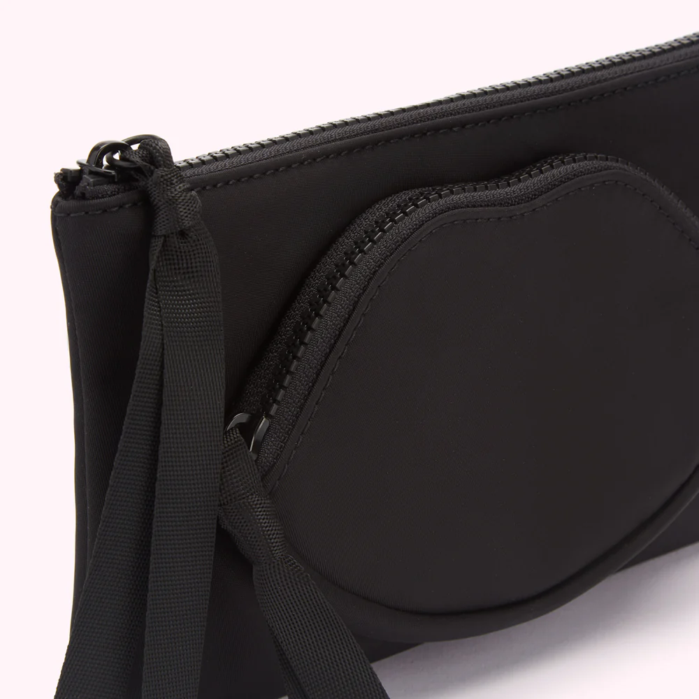 BLACK NYLON LOTTY LIPS POUCH - Image 4