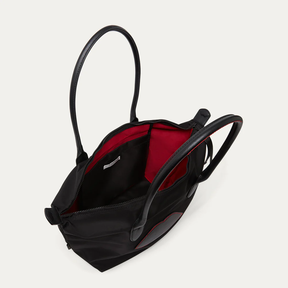 BLACK NYLON OH LU LU LARGE TOTE BAG - Image 4
