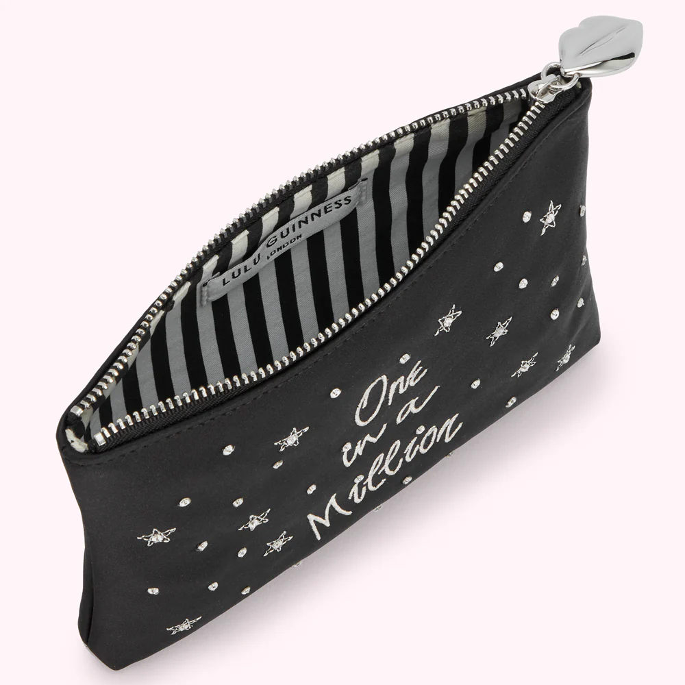 BLACK ONE IN A MILLION TOP ZIP POUCH - Image 4