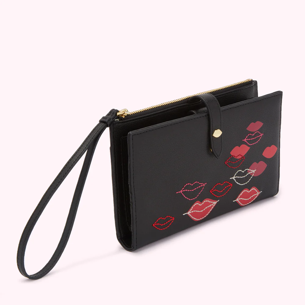 BLACK PAIGE LIP FLURRY TRAVEL WALLET - Image 3