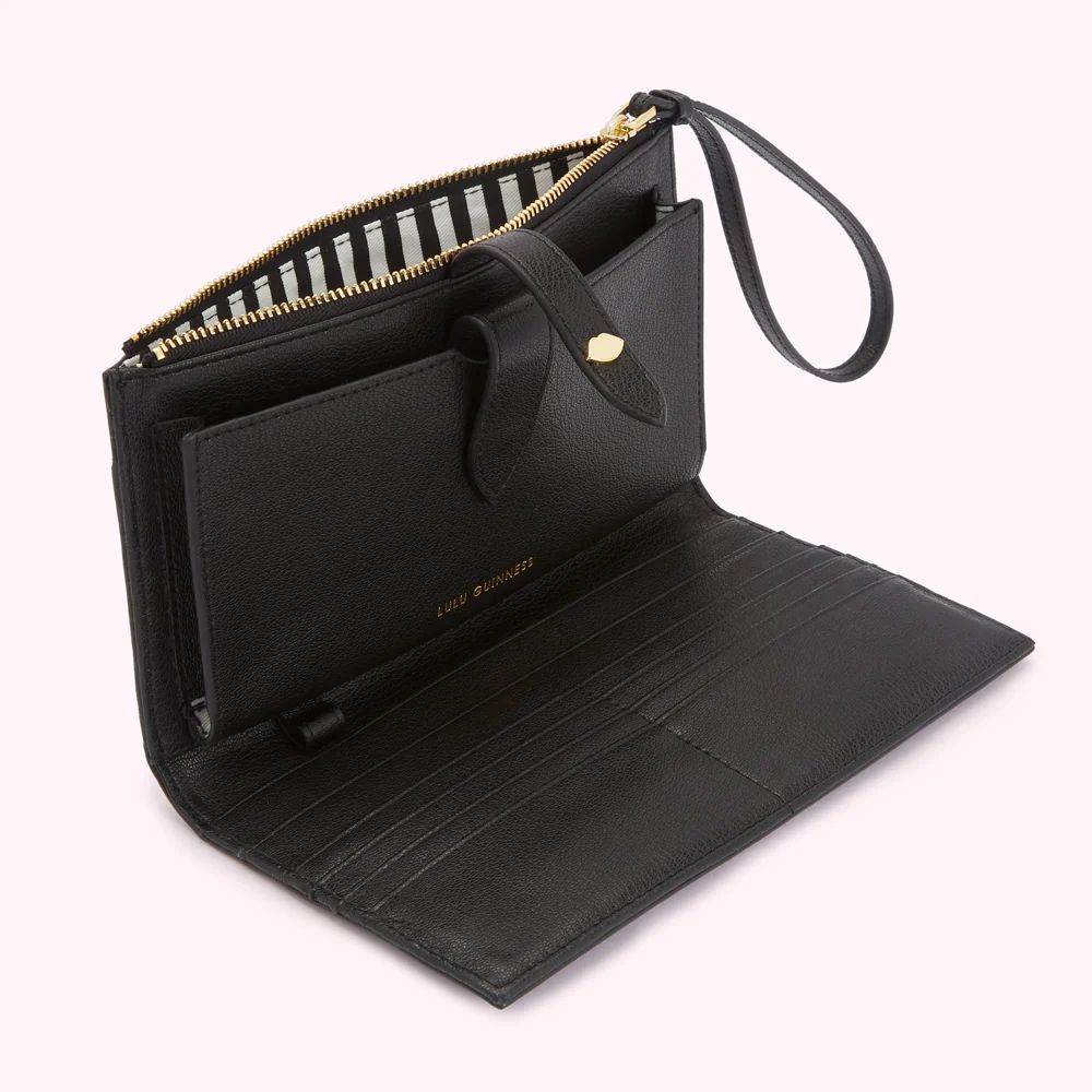 BLACK PAIGE LIP FLURRY TRAVEL WALLET - Image 4