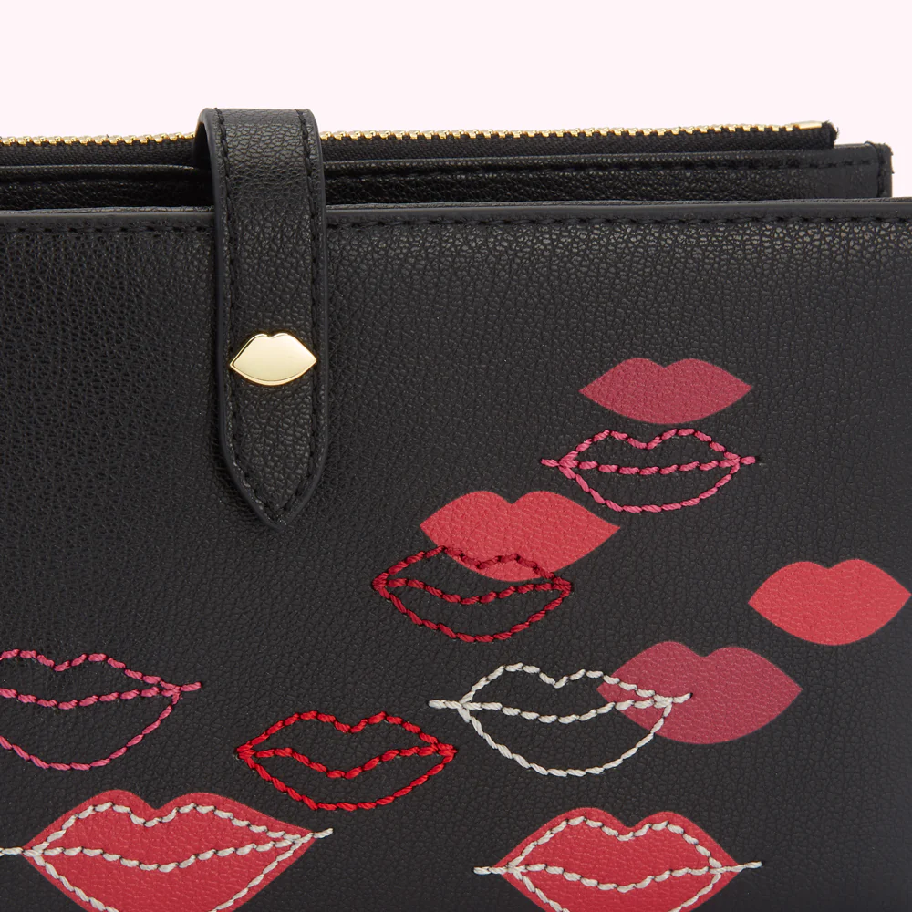 BLACK PAIGE LIP FLURRY TRAVEL WALLET - Image 5