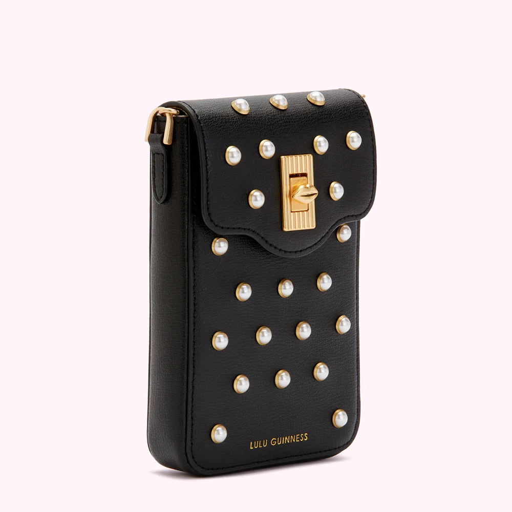 BLACK PEARL LEATHER RITA CROSSBODY MINI BAG - Image 3