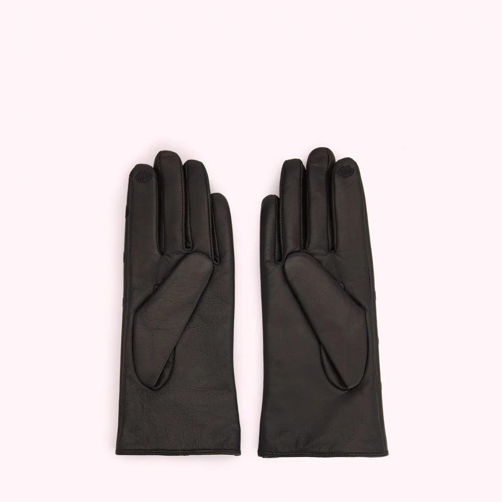 BLACK POLKA DOT LEATHER NOAH GLOVE - Image 2