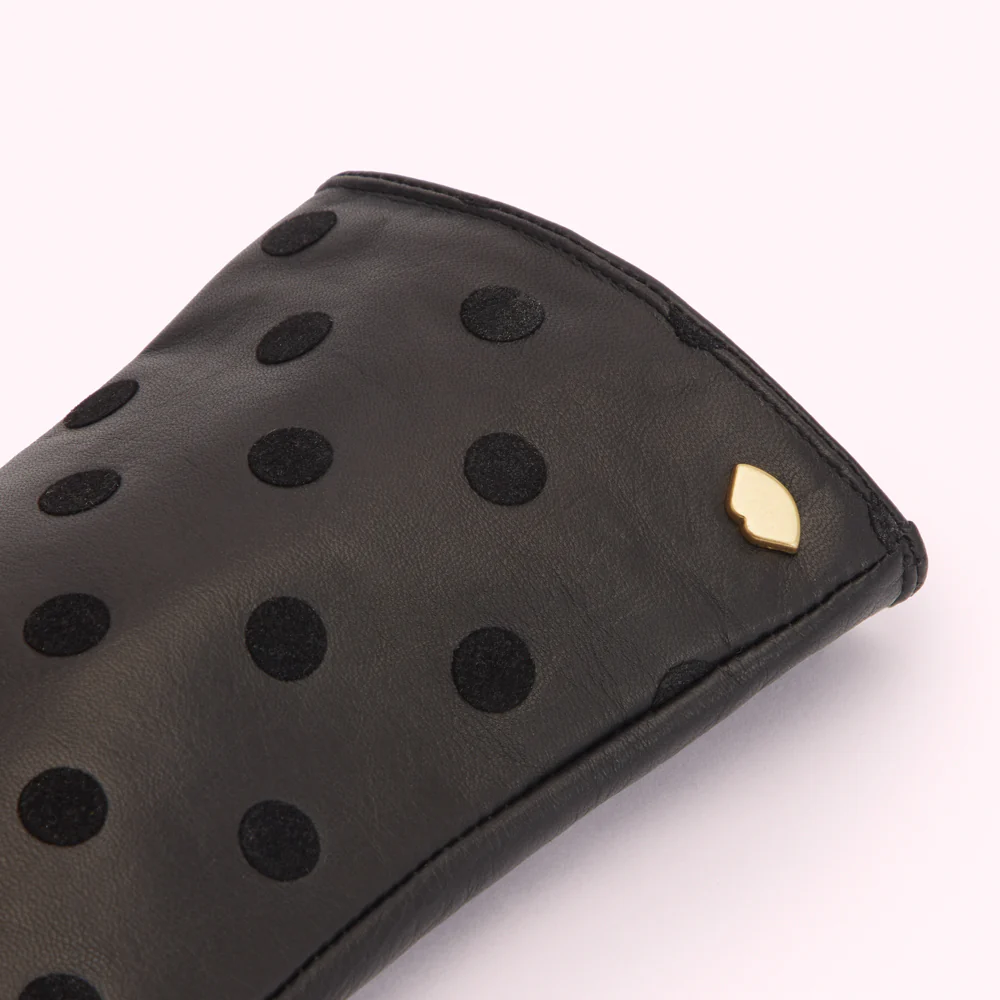 BLACK POLKA DOT LEATHER NOAH GLOVE - Image 3