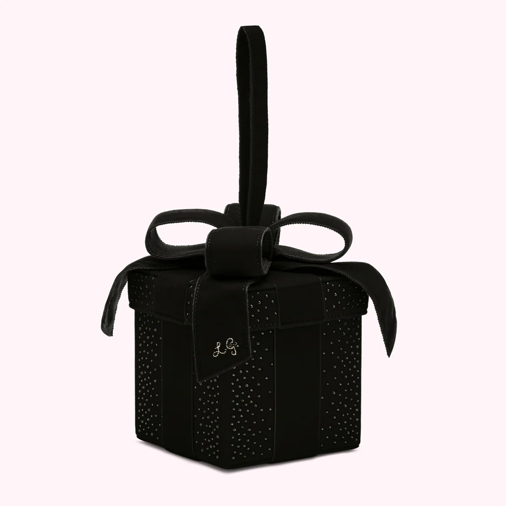BLACK PRESENT CLUTCH WITH SWAROVSKI® CRYSTALS - Image 2