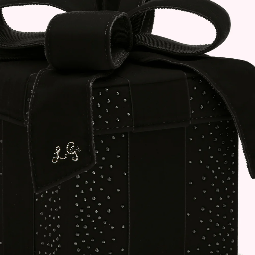 BLACK PRESENT CLUTCH WITH SWAROVSKI® CRYSTALS - Image 3