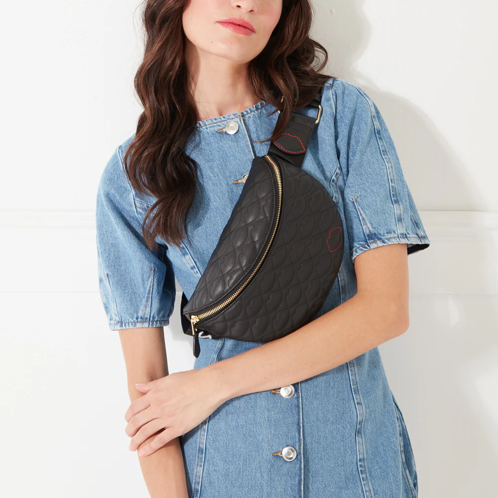 BLACK QUILTED LEATHER STEVIE BELT BAG - Image 7