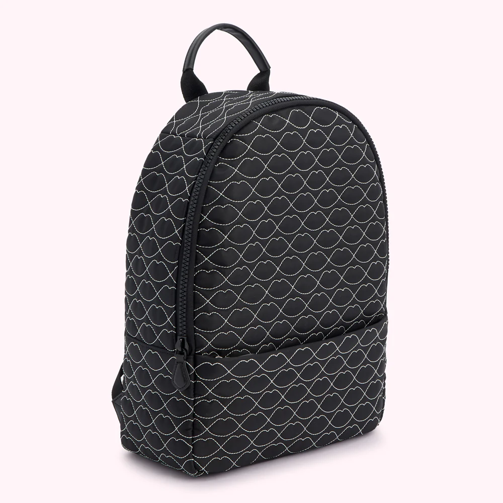 BLACK QUILTED LIPS TONY BACKPACK - Image 3