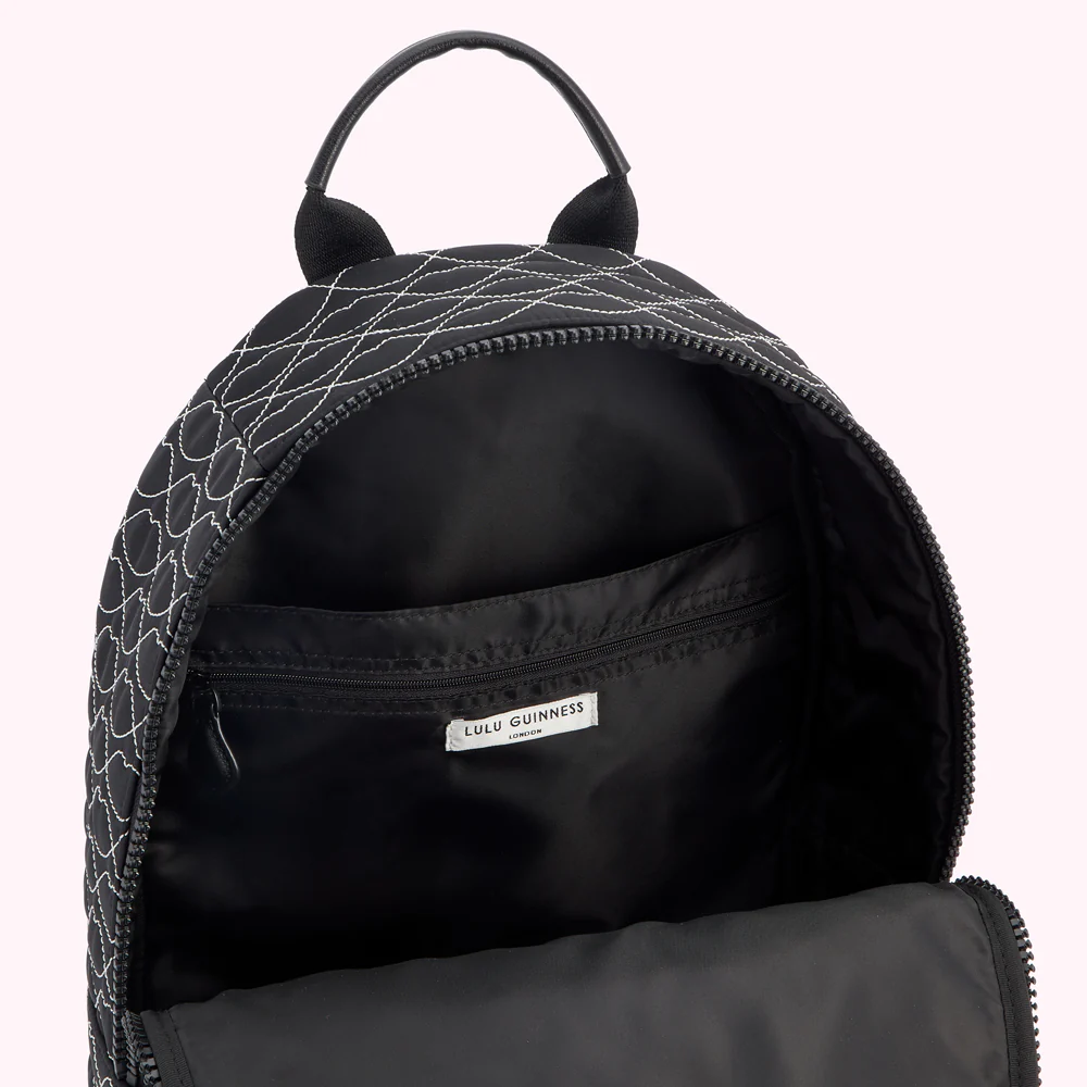 BLACK QUILTED LIPS TONY BACKPACK - Image 4