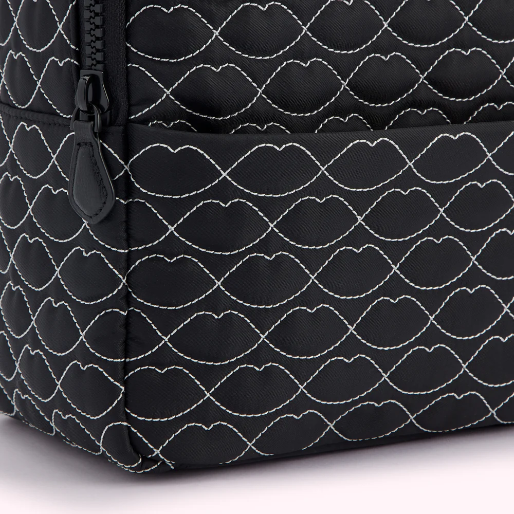 BLACK QUILTED LIPS TONY BACKPACK - Image 5