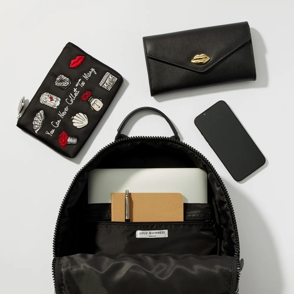BLACK QUILTED LIPS TONY BACKPACK - Image 6