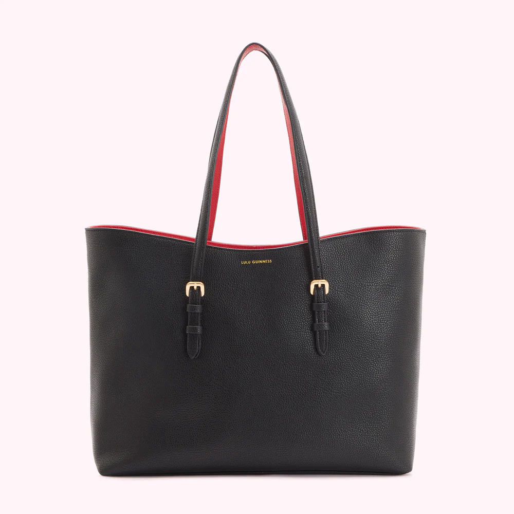 BLACK REVERSIBLE HANDLES JUDE TOTE BAG