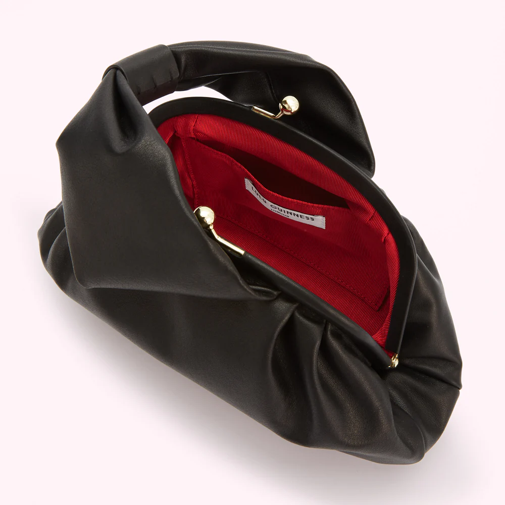 BLACK RIVA FRAME CLUTCH BAG - Image 4