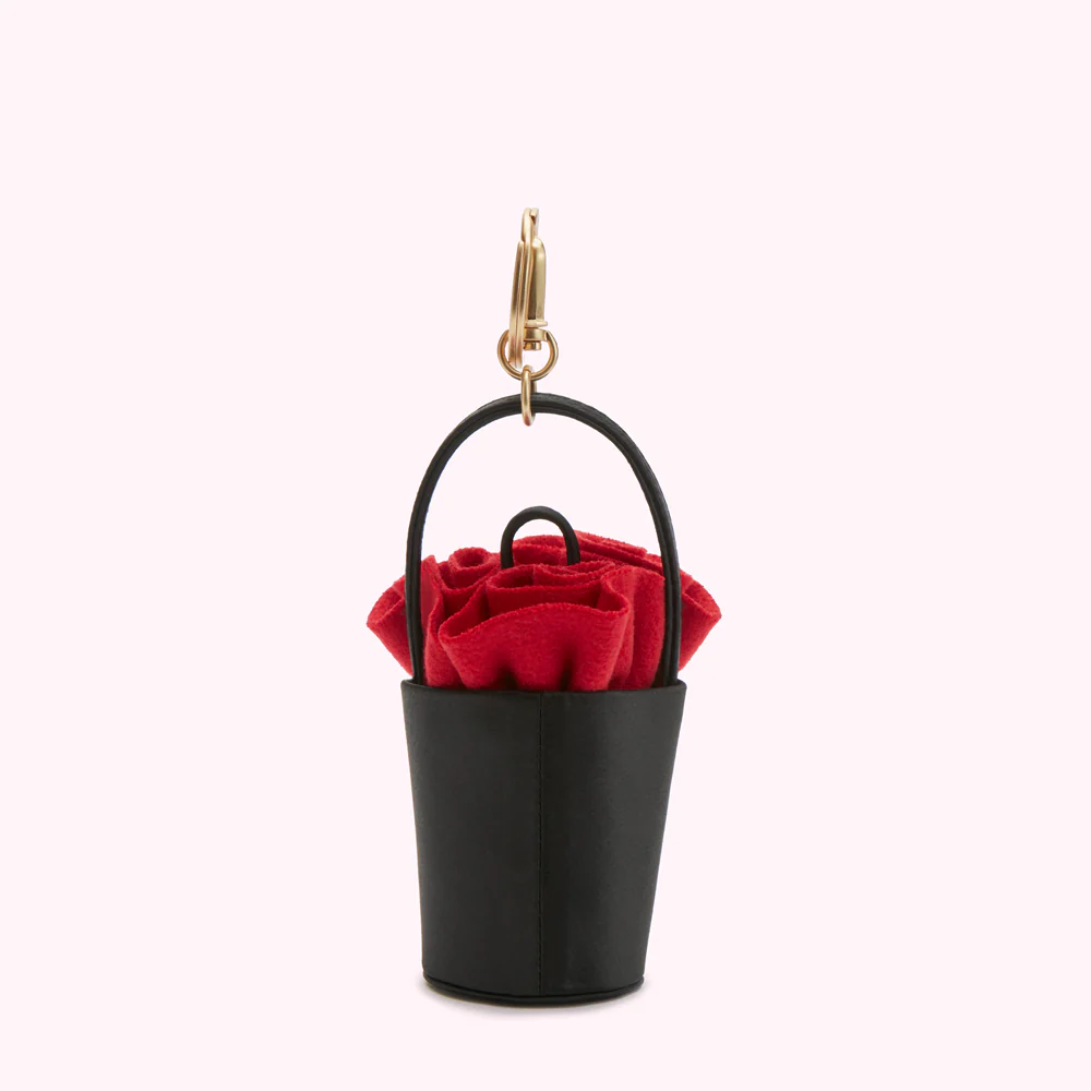 BLACK ROSE BASKET MINI COLLECTIBLE CHARM - Image 2