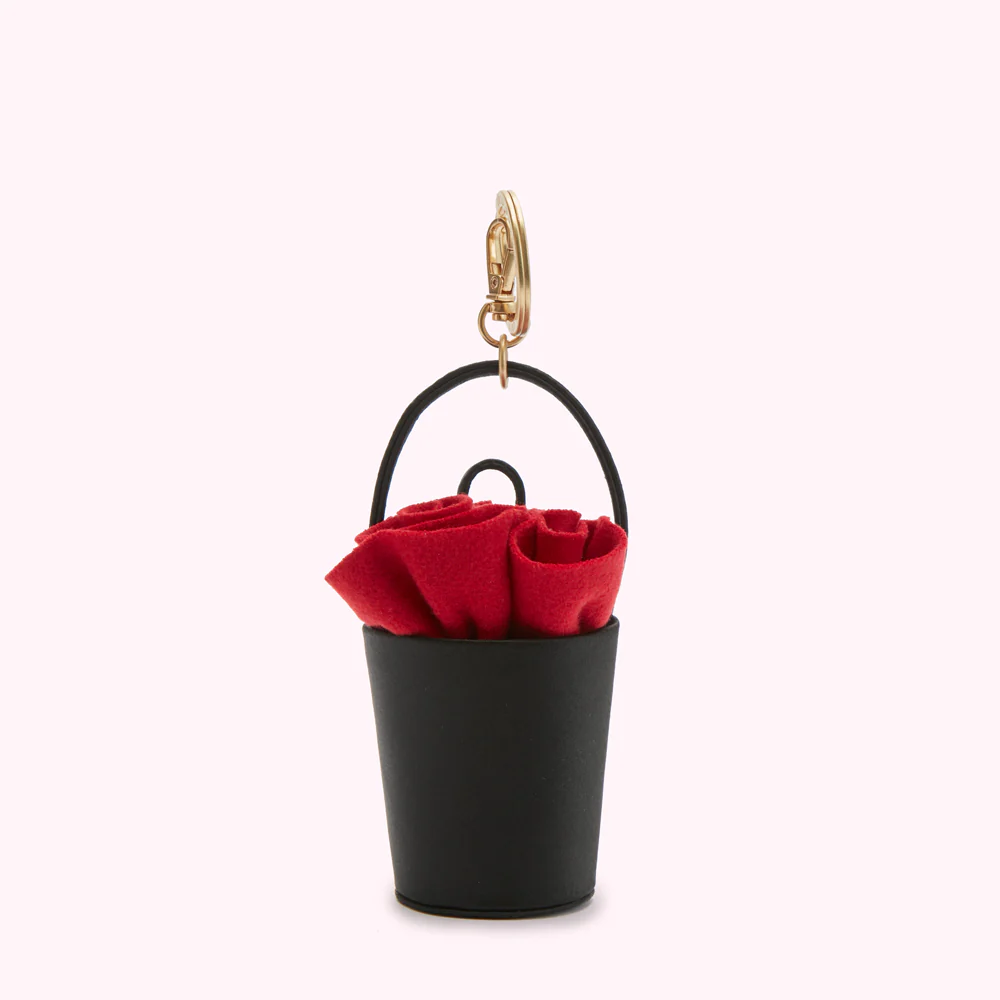 BLACK ROSE BASKET MINI COLLECTIBLE CHARM - Image 3