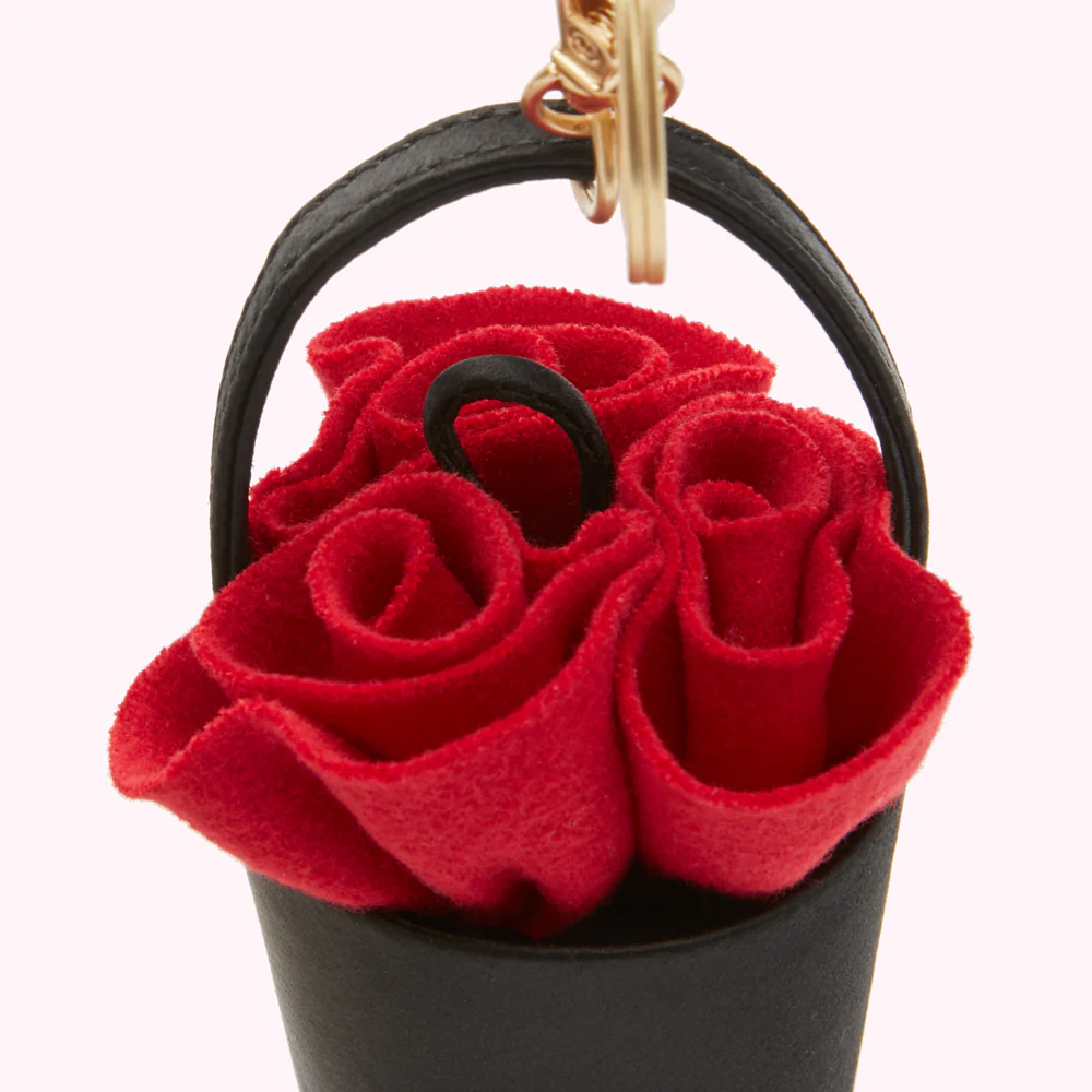 BLACK ROSE BASKET MINI COLLECTIBLE CHARM - Image 4