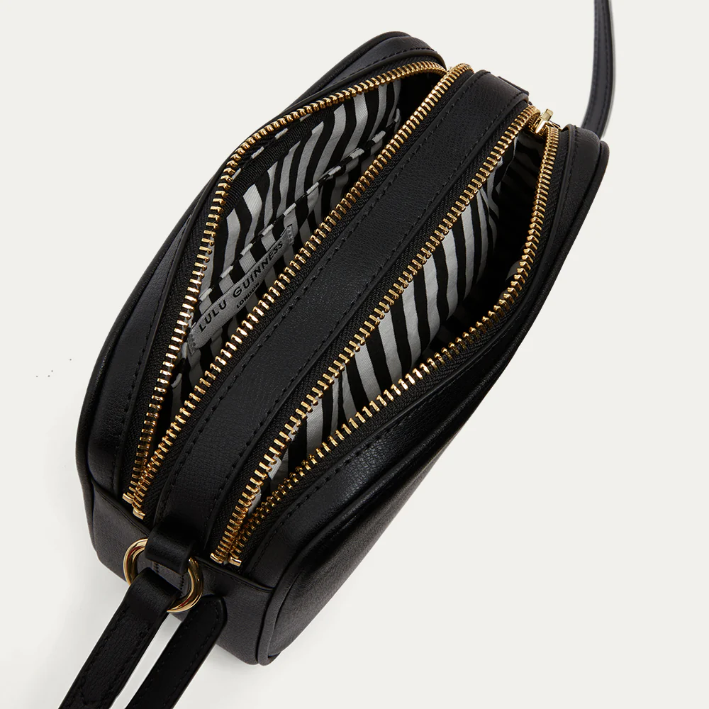 BLACK LEATHER COLE CROSSBODY BAG - Image 4