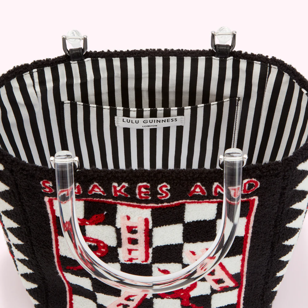 BLACK SNAKES AND LADDERS BIBI TOTE BAG - Image 4