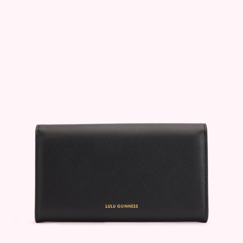 BLACK SOLID LIP PAULIE WALLET - Image 2