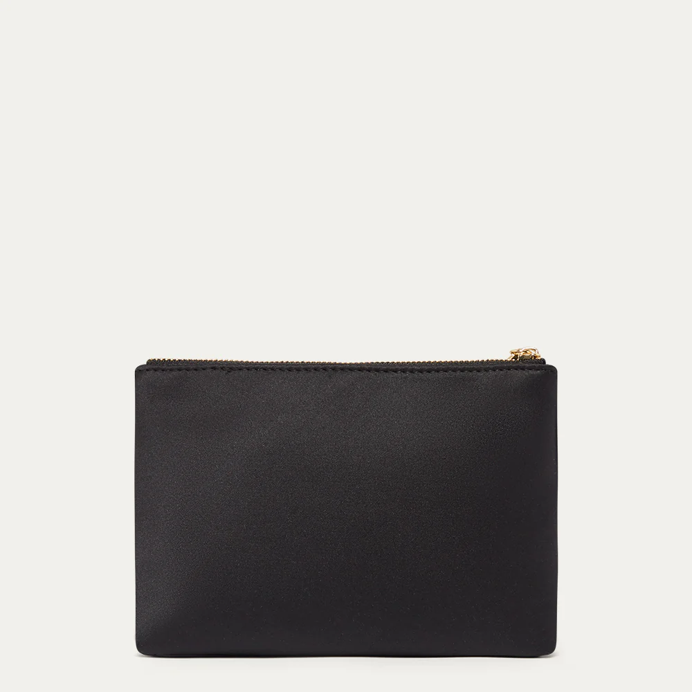 BLACK WAIT FOR THE DARK CLOUDS TO ROLL BY TOP ZIP POUCH - Image 2