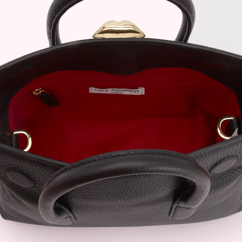 BLACK LEATHER MADELINE HANDBAG - Image 3