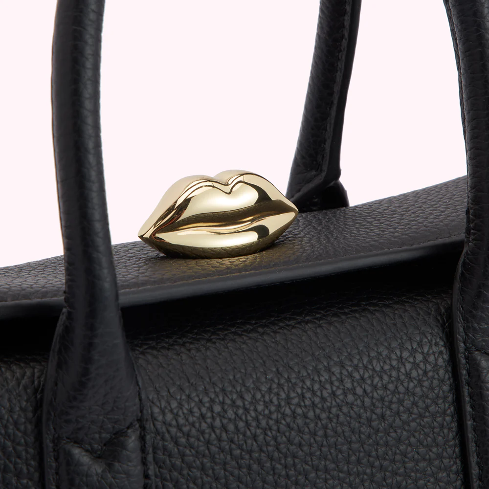 BLACK LEATHER MADELINE HANDBAG - Image 4