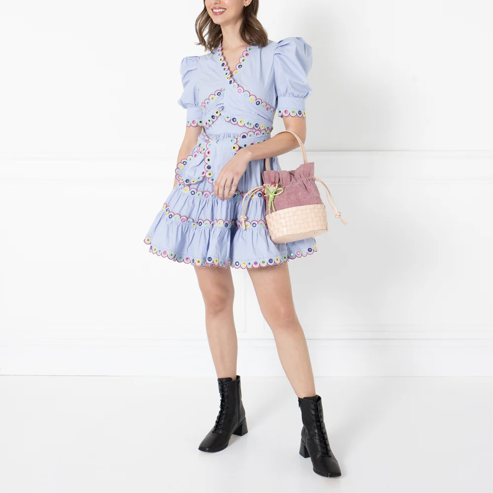 BLOSSOM FLOWER CANVAS ELOISE BASKET BAG - Image 6