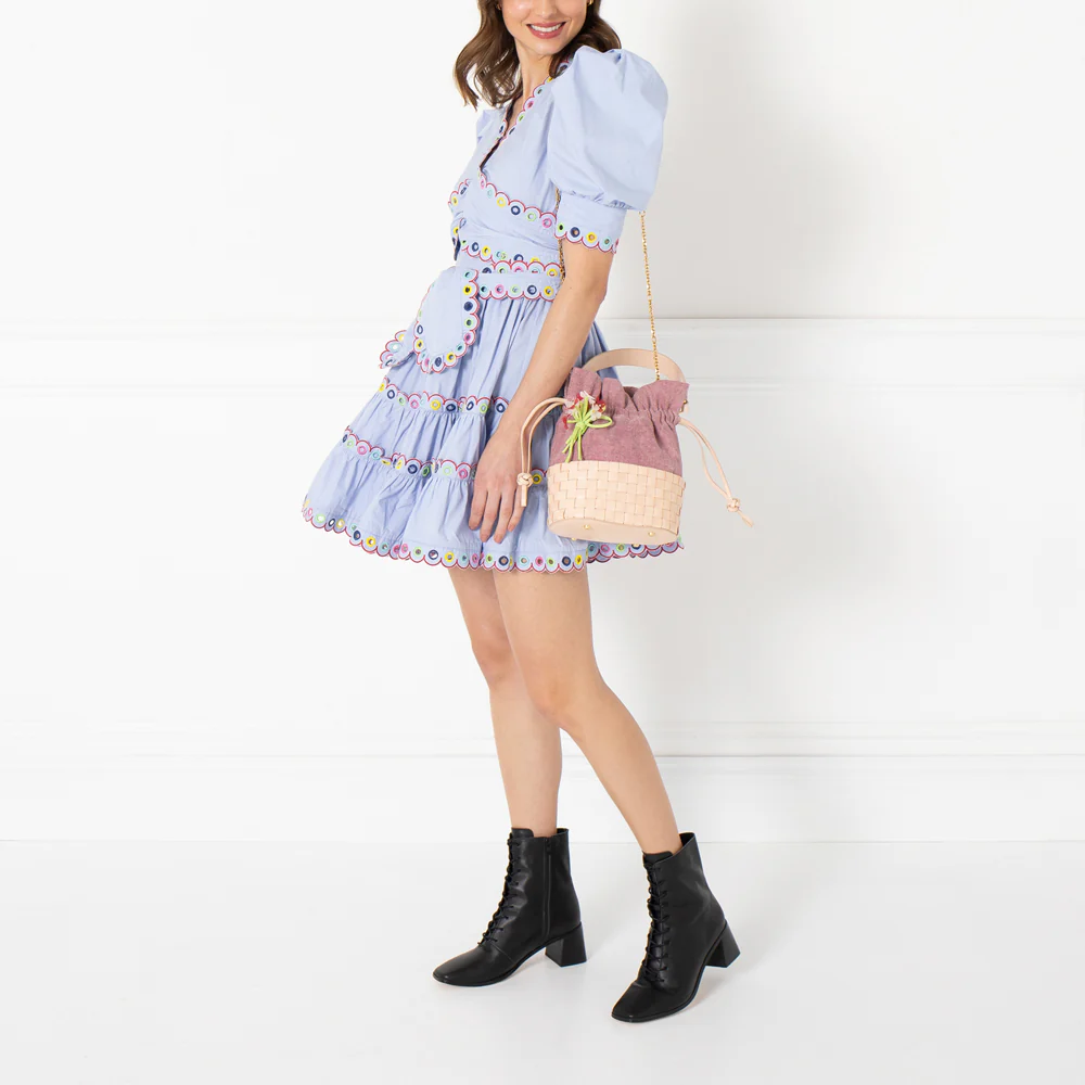 BLOSSOM FLOWER CANVAS ELOISE BASKET BAG - Image 9