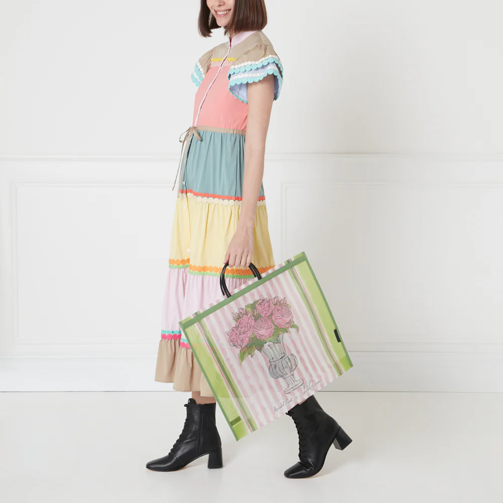 BLUSH ROSE FREIDA MESH TOTE BAG - Image 5