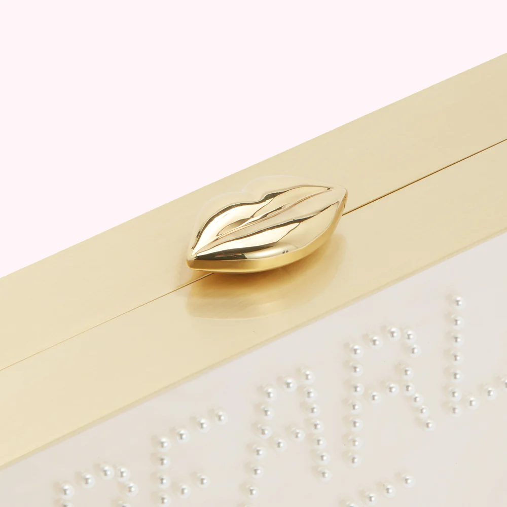 CHALK PEARLS OF WISDOM LIVVY CLUTCH BAG - Image 5