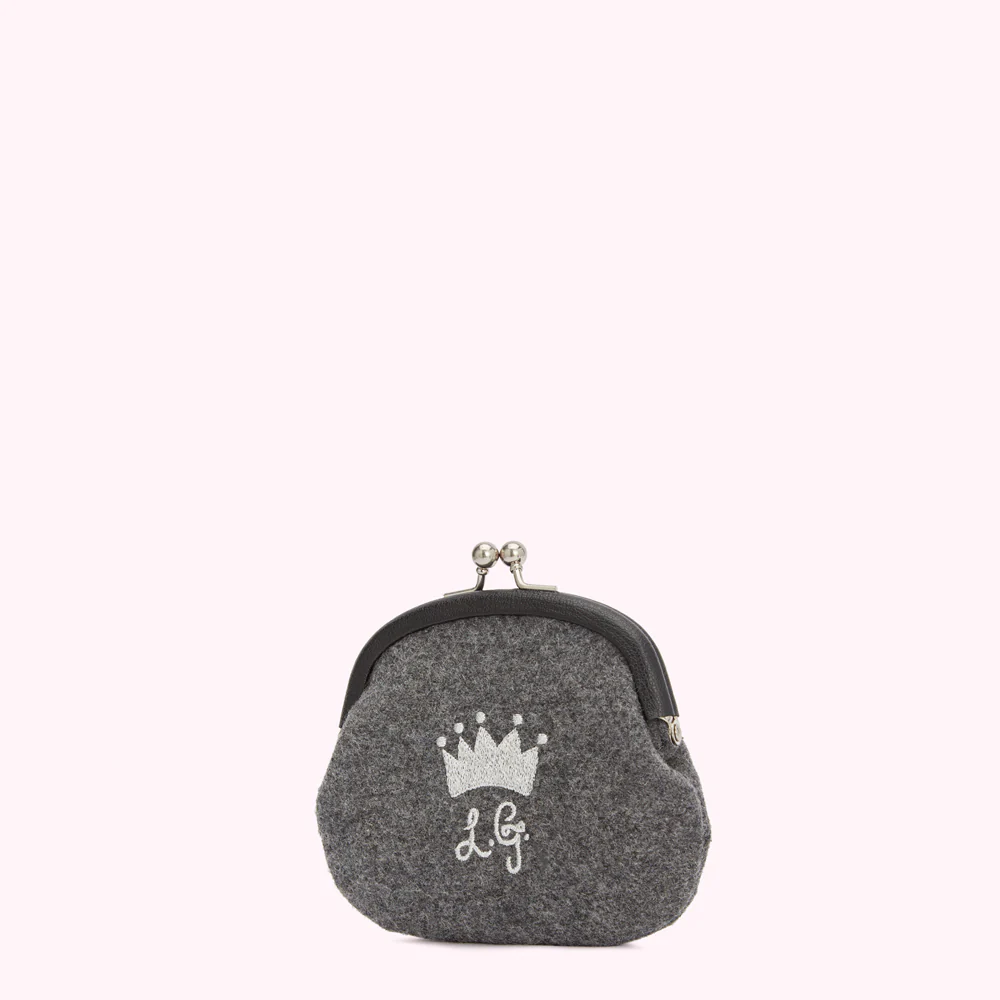 CHARCOAL QUEENS JUBILEE FRAME PURSE - Image 3