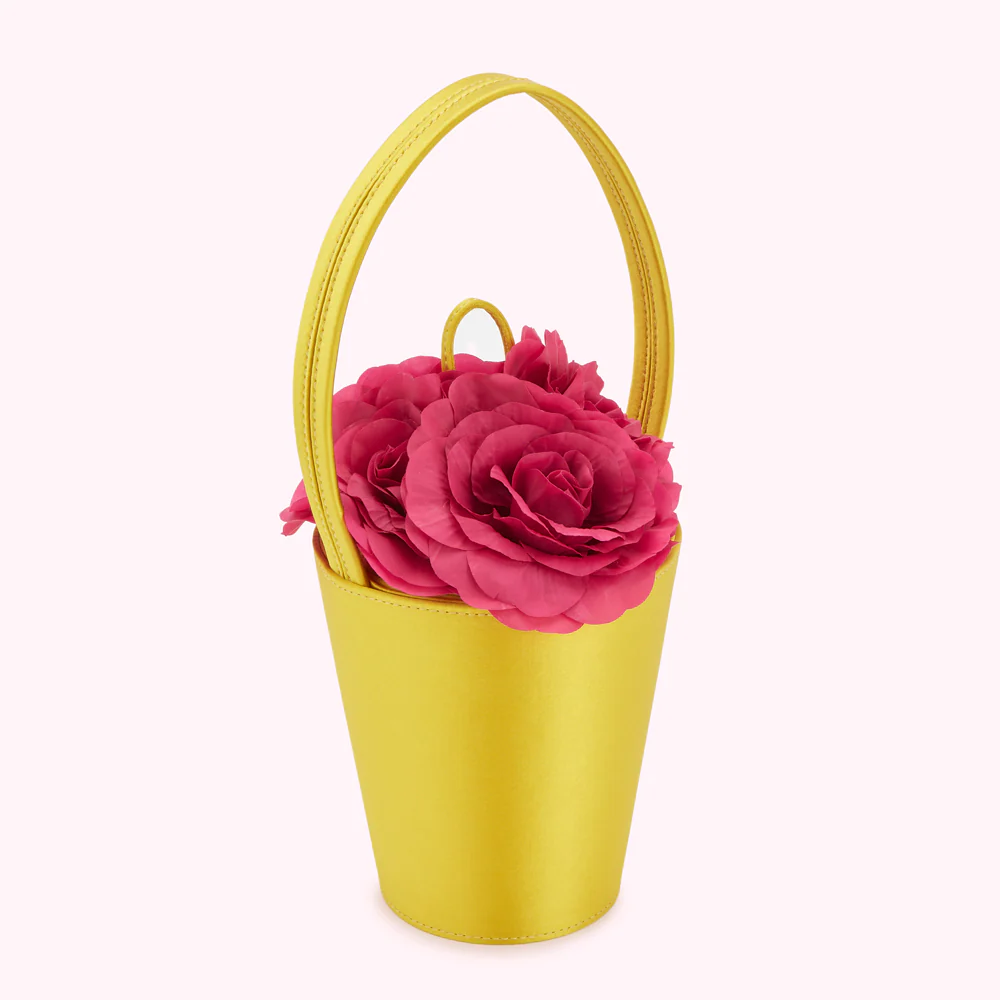 CHARTREUSE ROSE BASKET BAG - Image 3