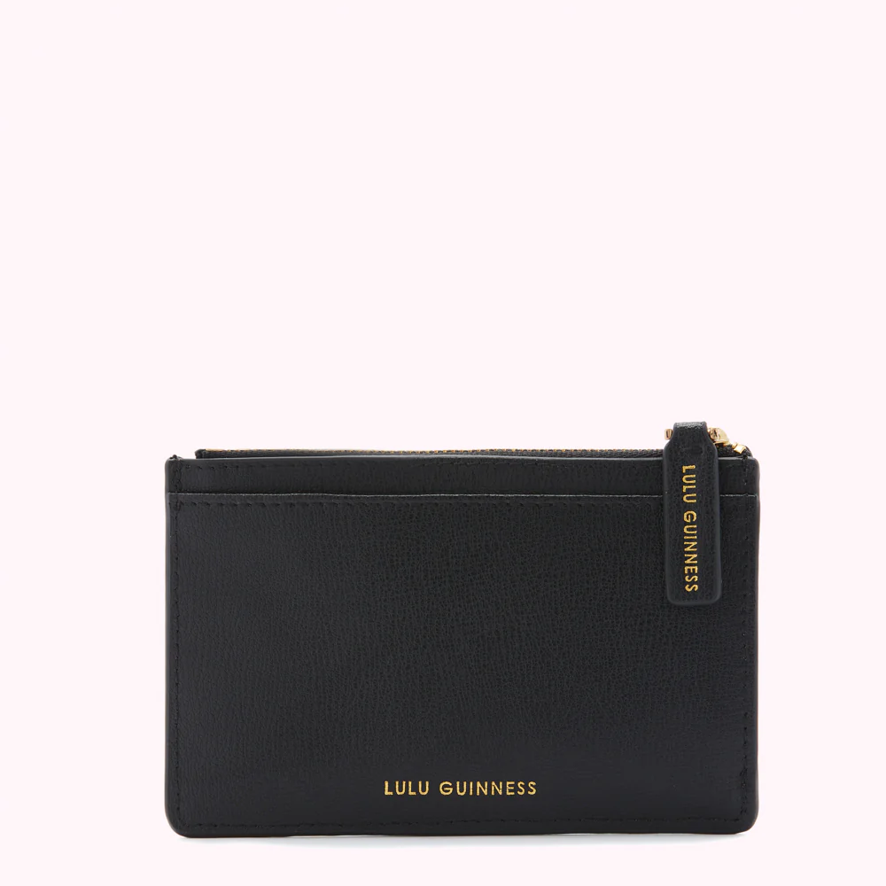 BLACK LEATHER CHERRY LOTTIE POUCH - Image 2