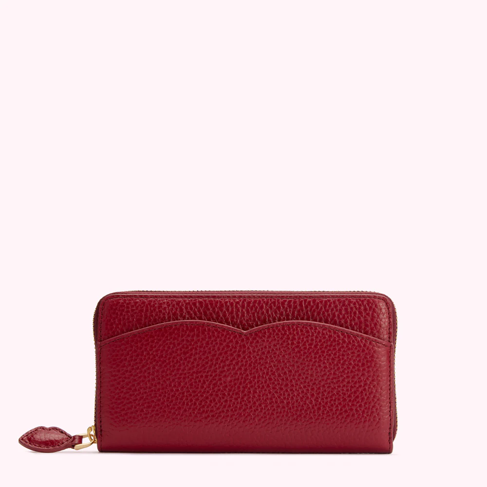CHINA RED CUPIDS BOW CONTINENTAL WALLET